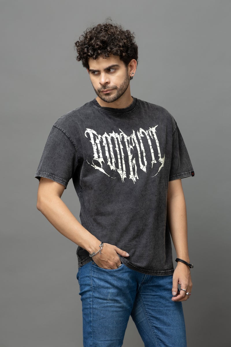 Go Devil Printed Dark Grey T-Shirt for Men - Image 3